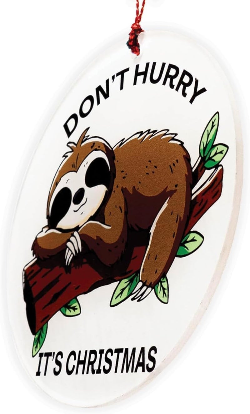 NELXI Sloth Ornament, Sloth Gifts for Women, Christmas Ornament 2025 Funny Lazy Animal Christmas Decoration, Cute Woodland Ornament for Tree, Unique Animal Lovers Gift, Relaxed Holiday Decor Idea - Image 3
